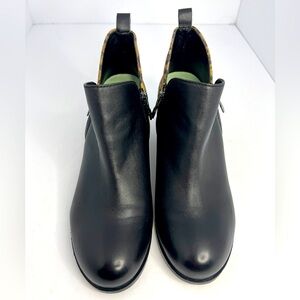 Salvia Bisa Leopard/Black Ankle Booties Boots Size 8-8.5 US / Euro 39